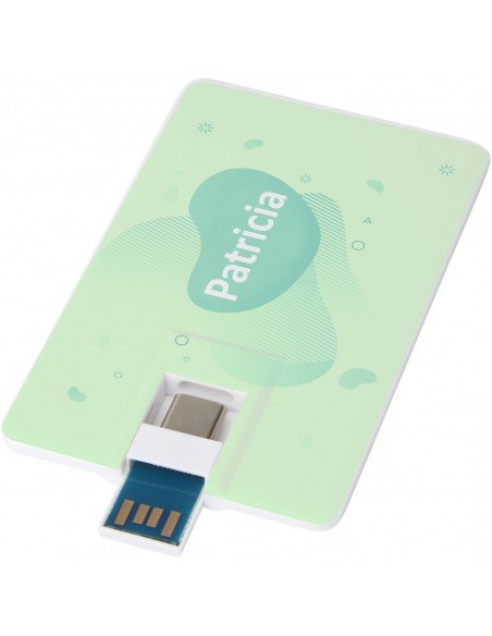 Duo slim 64GB USB drive with Type-C and USB-A 3.0