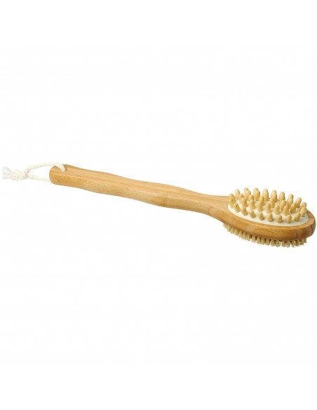 Orion 2-function bamboo shower brush and massager