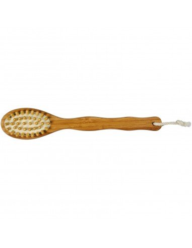 Orion 2-function bamboo shower brush and massager