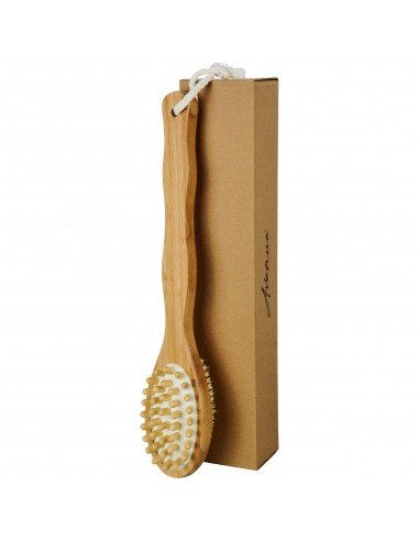 Orion 2-function bamboo shower brush and massager