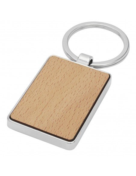Mauro beech wood rectangular keychain