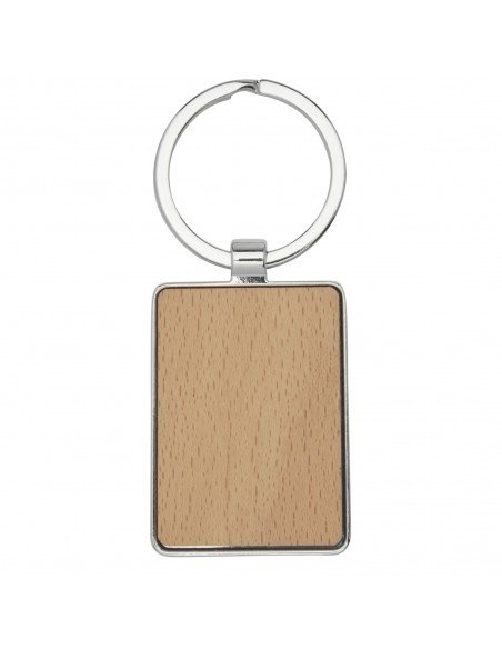 Mauro beech wood rectangular keychain
