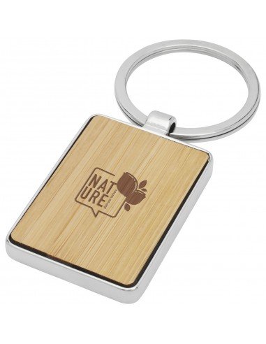 Neta bamboo rectangular keychain