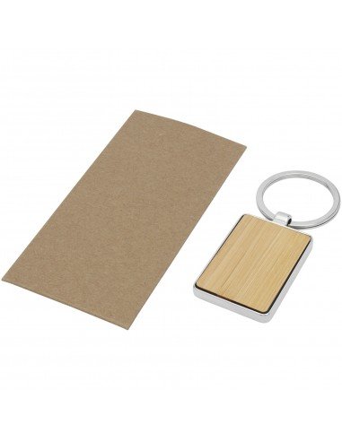 Neta bamboo rectangular keychain