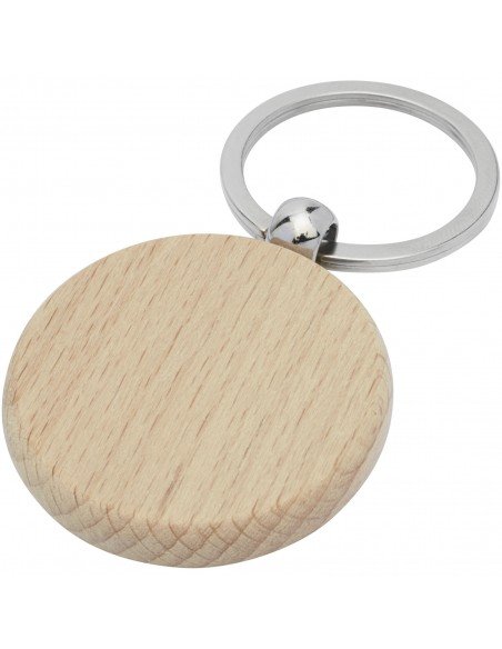 Giovanni beech wood round keychain Giovanni beech wood round keychain