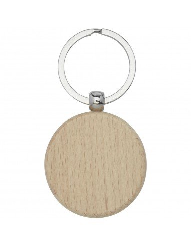 Giovanni beech wood round keychain Giovanni beech wood round keychain
