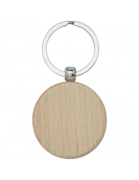 Giovanni beech wood round keychain Giovanni beech wood round keychain