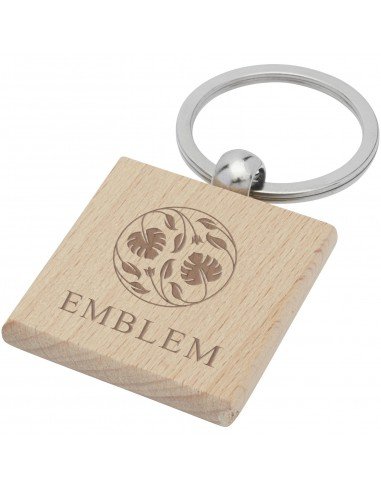 Gioia beech wood squared keychain