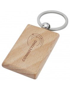 Gian beech wood rectangular keychain 2