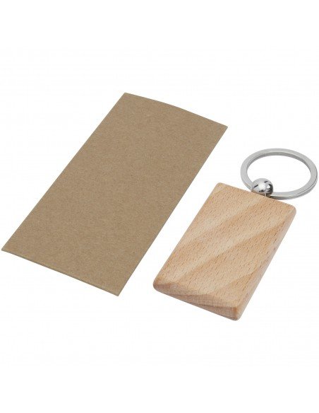 Gian beech wood rectangular keychain