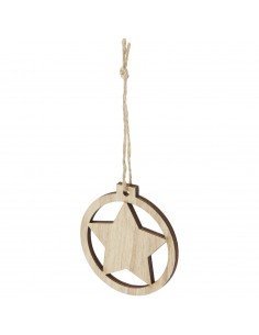 Natall wooden star ornament