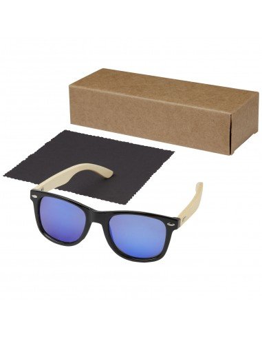 Taiyō rPET/bamboo mirrored polarized sunglasses in gift box