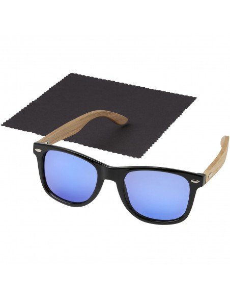 Hiru rPET/wood mirrored polarized sunglasses in gift box Hiru rPET/wood mirrored polarized sunglasses in gift box