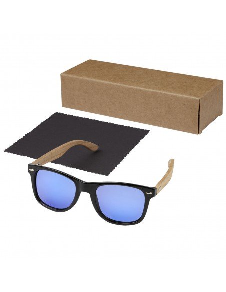Hiru rPET/wood mirrored polarized sunglasses in gift box Hiru rPET/wood mirrored polarized sunglasses in gift box
