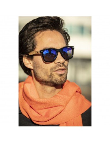 Hiru rPET/wood mirrored polarized sunglasses in gift box Hiru rPET/wood mirrored polarized sunglasses in gift box