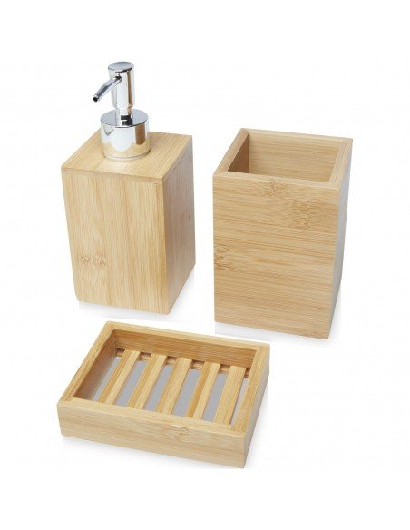 Hedon 3-piece bamboo bathroom set