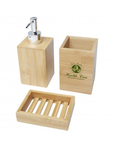 Hedon 3-piece bamboo bathroom set
