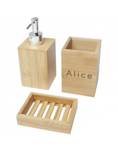 Hedon 3-piece bamboo bathroom set