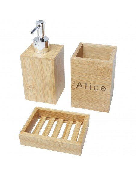 Hedon 3-piece bamboo bathroom set