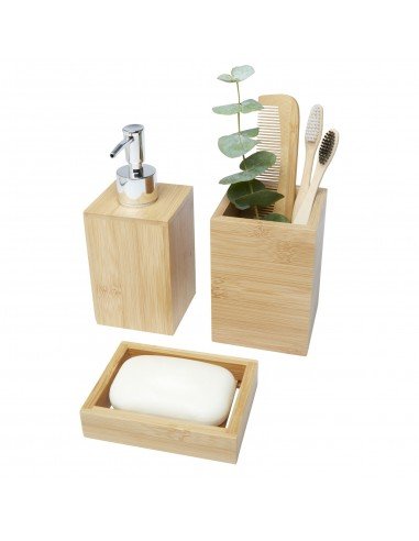 Hedon 3-piece bamboo bathroom set
