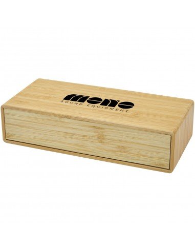 Minata bamboo wireless charger with clock