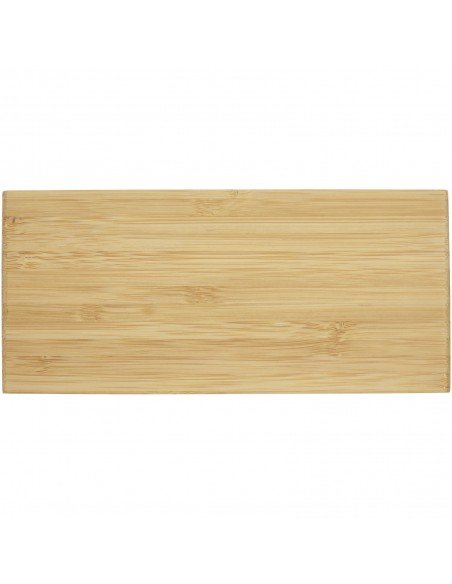 Minata bamboo wireless charger with clock