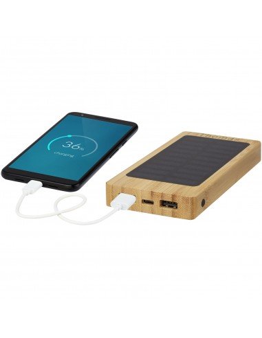 Alata 8000mAh bamboo solar power bank