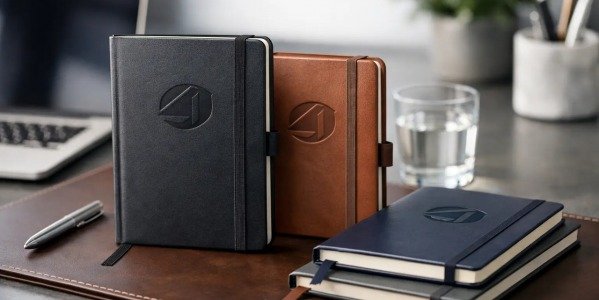 Užrašų knygutės su logotipu verslui